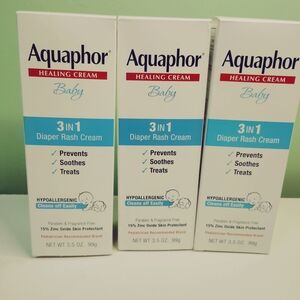 Aquaphor Baby Diaper Rash Cream - Blue and White